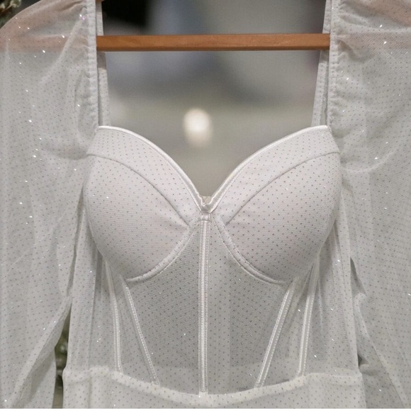 Lulu's White Sheer Sleeve Jumpsuit - Picture 9 of 12